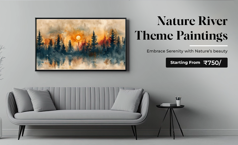 nature river theme painting